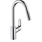 Hansgrohe Focus E2 240 Pull-Out Krom Tek Kollu Evye Bataryası
