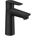 hansgrohe Lavabo armatürü Talis E, musluk banyo musluğu, yükseklik 110 mm, çekme çubuklu, banyo armatürü su tasarruflu, mat siyah