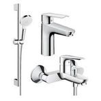 Hansgrohe Logis E Üçlü Krom Batarya Seti
