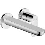 Hansgrohe Rebris S Tek Kollu Lavabo Bataryası Ankastre Montaj, Duvara Monte, 20 cm Gaga ile - Krom