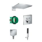 Hansgrohe Shower Select 2 Çıkış Krom Termostatik Ankastre Banyo Seti