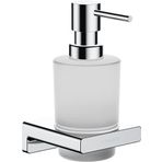 hansgrohe Sıvı sabun dispenseri AddStoris, doldurulabilir sabun dozajlayıcı, sıvı sabun ve losyon için, krom