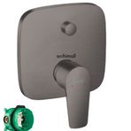 Hansgrohe Talis E Mat Siyah Krom Ankastre Banyo Bataryası