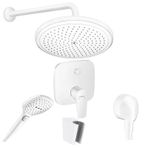 Hansgrohe Talis E Satin Beyaz Ankastre Duş Seti