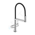 Hansgrohe Talis Selecet M54 Powderspray Tek Kollu Eviye Bataryası - 72861000 - Gümüş