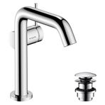 hansgrohe Tecturis S Fine - Push-Open giderli lavabo armatürü, enerji tasarruflu (CoolStart), musluk banyo musluğu, 150 mm, musluk bataryası, lavabo su tasarruflu (EcoSmart+), krom