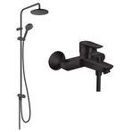 Hansgrohe Vernis Blend 200 1 Jet Reno Mat Siyah Duş Kolonu Seti