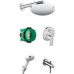 Hansgrohe Vernis Blend Ankastre Banyo Seti + Yönlendiricili - Krom