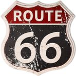 HANTAJANSS Rota 66 Yol Tabelaları Vintage Oda Dekoru Metal Tabela Retro Yol Tabelası, ABD 66 Yüksek Yol Teneke Dekor Tabela Ev, Oda ve Garaj Duvar Dekorasyonu için 30 × 30 cm