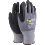 Hanvo NJ506 Mikro Köpük Nitril Eldiven - 9 - Gri - Siyah