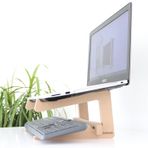 Hanwood Ahşap Laptop Standı - 13" - 14" Boyutlarındaki Laptoplar Ile Uyumlu - Laptop Yükseltici