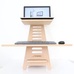 Hanwood Ayakta Çalışma Laptop Standı - Ahşap Laptop Standı - AGBS