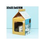 Hanyang 32X32.5X57CM C Hoopet Oluklu Kağıt Kedi Evi Japon Tarzı Kediler Için Yatak Taşlama Pençe Kedi Scratcher Yuva Scratch Pad Karton (Yurt Dışından)