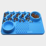 Hanyang Gök Mavisi 30,4 x 20,4 x 4,2 cm Cawayi Kennel Köpek Kedi Yavaş Yemek Kasesi Pet Köpek Besleme Kasesi Silikon Köpek Besleme Yalama Mat Köpek Sağlıklı Yavaş Mama Besleyici Kase Mat (Yurt Dışından)