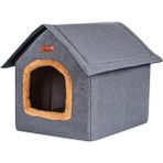 Hanyang Koyu Gri Xl Sokak Kedisi Barınağı Dış Mekan Sıcak Kedi Evi Kış Için Kalın Sıcak Evcil Hayvan Yuvası Hava Koşullarına Dayanıklı Isıtmalı Köpek Evi 3 Renk M / L / Xl M (Yurt Dışından)