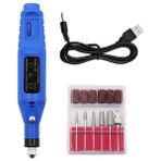 Hanyang Mavi Mini Elektrikli Tırnak Matkap Seti Lehçe Manikür Makinesi USB Şarj Edilebilir Elektrikli Kalem Mini Elektrikli Matkap Taşlama Tırnak Elektrikli El Aletleri (Yurt Dışından) - Renkli