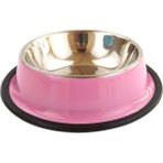 Hanyang Pembe L (1000ML) Kedi Köpek Için Kişiselleştirilmiş Isim Paslanmaz Çelik Renkli Pet Yavru Kedi Kasesi Kaymaz Dayanıklı Hayvan Kasesi Besleyici Besleme Köpek Su Kasesi (Yurt Dışından)