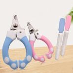 Hanyang Pembe M-15CM 2 Adet/takım Köpek Kedi Tırnak Makası ve Tırnak Törpüsü Seti (Yurt Dışından) - Renkli