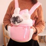 Hanyang Pembe M 3 Kg'dan Az Evcil Hayvan Taşıma Çantası Küçük Kedi Köpekler Sırt Çantası Kış Sıcak Yumuşak Peluş Taşıma Evcil Hayvan Kafesi Yürüyüş Açık Seyahat Yavru Asılı Göğüs Çantası (Yurt Dışından) - Renkli