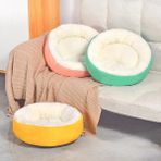 Hanyang Yeşil Çap 40 cm Rahat Peluş Evcil Hayvan Yuvası Yuvarlak Kaşmir Sıcak Kedi Yuvası Rahat Kış Yakıt Olmadan Elektrik Olmadan (Yurt Dışından)