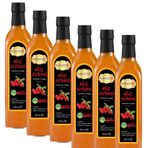 Hanzade Bitkisel Alıç Sirkesi 500 ML x 6 Adet Doğal Fermantasyon İçilebilir Katkısız Cam Şişe
