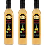 Hanzade Bitkisel Ananas Sirkesi 500 ML x 3 Adet Doğal Fermantasyon İçilebilir Katkısız Cam Şişe