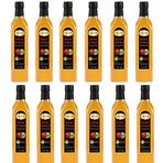 Hanzade Bitkisel Elma Sirkesi 500 ML x 12 Adet Doğal Fermantasyon İçilebilir Katkısız Cam Şişe