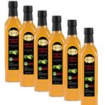 Hanzade Bitkisel Enginar Sirkesi 500 ML x 6 Adet Doğal Fermantasyon İçilebilir Katkısız Cam Şişe
