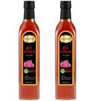 Hanzade Bitkisel Gül Sirkesi 500 ML x 2 Adet Doğal Fermantasyon İçilebilir Katkısız Cam Şişe