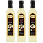 Hanzade Bitkisel Hindistan Cevizi Sirkesi 500 ML x 3 Adet Doğal Fermantasyon İçilebilir Katkısız Cam Şişe
