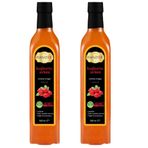 Hanzade Bitkisel Kuşburnu Sirkesi 500 ML x 2 Adet Doğal Fermantasyon İçilebilir Katkısız Cam Şişe