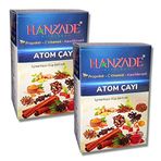 Hanzade Bitkisel Propolisli - C Vitaminli - Kara Mürverli Atom Çayı Kış Çayı 150 Gr x 2 Adet