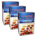 Hanzade Bitkisel Propolisli - C Vitaminli - Kara Mürverli Atom Çayı Kış Çayı 150 Gr x 3 Adet