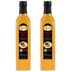 Hanzade Bitkisel Zerdeçallı Elma Sirkesi 500 ML x 2 Adet Doğal Fermantasyon İçilebilir Katkısız Cam Şişe