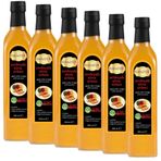 Hanzade Bitkisel Zerdeçallı Elma Sirkesi 500 ML x 6 Adet Doğal Fermantasyon İçilebilir Katkısız Cam Şişe