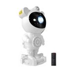 Hanzete 100-240V~50/60Hz 0.4A Spaceman Yıldızlı Gece Projeksiyon Lambası Takılabilir Tam Yıldız Masa Lambası Bluetooth Ortam Gece Lambası 1H/2H Zamanlama Dahili 8 Müzik Uzaktan Kumanda ile