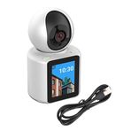 Hanzete 1080P Kablosuz Güvenlik Kamerası WiFi Kamera 2,8 inç IPS Ekranlı Pan/Tilt Kamera 360° Hareket Algılama Yüz Takip Desteği 2 Yönlü Video ve Ses Bağlantısı Kablosuz Bebek ü Desteği