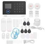 Hanzete 433 Kablosuz WIFI + Otomatik Arama Alarm Güvenlik Sistemi LCD Ekran Kapı Sensörü Hareket Sensörü Telefon APP Uzaktan Kumanda Alexa Home ile Uyumlu Ses Kontrolü Akıllı Ev Hırsız