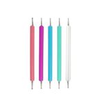 Hanzete 5 adet Çift Uçlu Süsleyen Araçlar Seti Desen Izleme Topu Stylus Kalem Mandala Kaya Boyama için rtma Desen Çömlek Kil Zanaat Nail Art