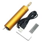 Hanzete 5V DC Mini Alüminyum Elektrik Motor El Matkabı + Ahşap PCB için 10 Adet Büküm Uçları DIY