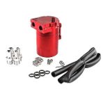 Hanzete Araba Tuning Atık Yağ Toplama Tankı Motor Yağı Yakalama Kutusu Evrensel Alüminyum Alaşımlı Nefes Alabilir Yağ Kutusu 300 ml Hava Filtresi Olmadan Atık Gaz Geri Kazanım Kutusu kırmızı