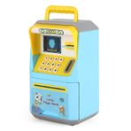Hanzete Çocuklar için elektrikli Kumbara Bebek ATM Makinesi Moeny Kavanoz Simüle Yüz Tanıma Otomatik Kaydırma Kağıt Banknot Akıllı Ses İstemi