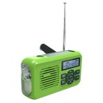 Hanzete Çok Fonksiyonlu Dijital Acil Durum Krank Radyosu,FM/AM Radyo,WB Hava Durumu,El Feneri,Telefon Şarj Cihazı,LED Taşkın Işık,Sen&Blink,Dinamo,Çalar Saat,Güneş,Zamanında Kapanma.