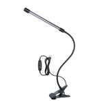 Hanzete DC5V 8W Tek Başlı LED Bitki Yetiştirme Işığı Ayarlanabilir 360° Kaz Boyunları Kırmızı ve Mavi Ampuller USB Şarjlı Klipsli Yetiştirme Lambası 3/9/12H Döngü Zamanlama Fonksiyonu ile Otomatik Kap