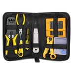 Hanzete Handskit RJ45 RJ11 RJ12 Ağ Tamir Pense Tool Kit Kablo Test Cihazı ile Bahar Kelepçe Sıkma Aracı Sıkma Pensesi