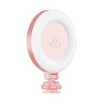 Hanzete Mini Fotoğraf Lambası Taşınabilir LED Işık Üç Renkli Video Işığı 360° Döndürülebilir Tip-C Güç 48 LED Boncuk, Soğuk Ayakkabı Montajı ve 4/1 inç Vida Selfie Çubuğu Kamera Sihirli Kol ile uyumlu