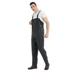 Hanzete PVC Kaymaz Balıkçı Pantolonu Erkekler ve Kadınlar için Çizme ile Su Geçirmez Avcılık Göğüs Wader