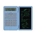 Hanzete Silinebilir Yazı Tahtalı 240 Fonksiyonlu Bilimsel Hesap Makinesi 2 Satır LCD Ekran Katlanabilir Finansal Matematik Hesap Makinesi Orta Lise Üniversite Öğrencileri için Okul Malzemeleri Gök Mav