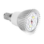 Haofy 18W LED Grow Ampul İç Mekan Bitkileri için Tam Spektrumlu Bitki Işığı Sera Sebzeleri Meyveler Topraksız Organik Fideler, 18 LED E27/E14/GU10(E14)