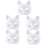 Haofy 5 Adet Boyamak Için Maskeler Boş Giydirme Maskeleri Cadılar Bayramı Çocuklar Için Beyaz Maskeler Sanatsal Projeler Için Cosplay Maskeleri Tiyatro Cadılar Bayramı Maskeli Balo